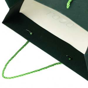 Customizable <b>Patterned</b> logo <b>Paper</b> Bags with Nylon Rope Handles for Premium Gifts and Footwear/apparel Applications - Product Image 3