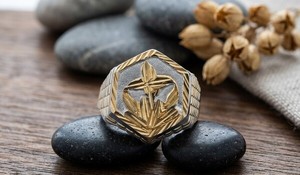 DIVYORO Gold Plated Fashion Jewelry <b>Men</b> <b>Ring</b> Copper and Brass Classic Statement Finger <b>Ring</b> Premium Design for Casual and Formal - Product Image 4