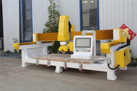 Scie à pont CNC automatique 4 axes 4+1 pour la découpe de dalles de granit et de marbre pour comptoirs de cuisine