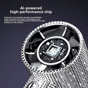 Mini Ventilador de Mano con Diamantes, Recargable por USB, Portátil, con Pantalla Digital, para Viajes, Oficina y Exteriores - Product Image 6