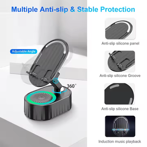 3 In1 Wireless Powerbank <b>Speaker</b> with RGB <b>Stand</b> 3-in-1 Mobile Phone Holder Power Bank Portable Flexible for Bed Usage - Product Image 2