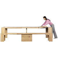 Console de salon de 63 pouces de long, style ferme, pour entrée derrière le canapé, meuble d'entrée en bois