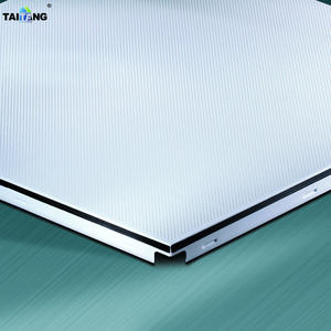 Panneau de <span class=keywords><strong>plafond</strong></span> en aluminium léger pour décoration intérieure, or, à encastrer, 600*600 - Product Image 4