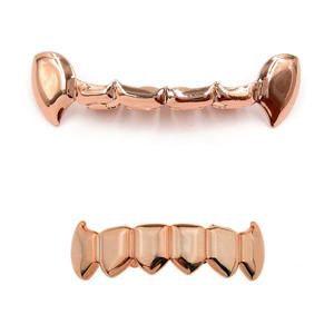 BES Grillz Dents en <span class=keywords><strong>Or</strong></span> Hip Hop Haut et Bas, Bijoux Dentaires Punk pour la Bouche, Fête Cosplay, Cadeau Rapper - Product Image 3