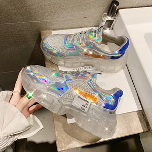 Quatre saisons meilleures ventes chaussures à doublure en maille respirante à la mode avec gelée de cristal et semelle arc-en-ciel à la mode décontracté confortable - Product Image 6