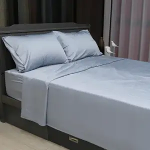 Factory Direct Luxury King Size Bedding Set 4pcs High Quality 100% Organic Bamboo Sheet Woven 400tc Thread Count Solid Pattern
