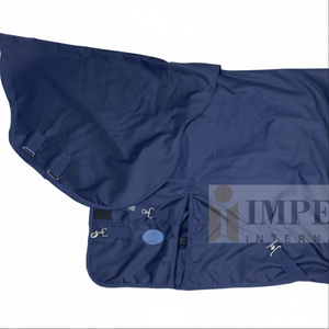 แผ่นรองอานม้าโพลีเอสเตอร์กันน้ำ ระบายอากาศได้ดี ทนทาน สบาย ผ้าซาตินสีน้ำเงินโบราณ ยี่ห้ออิมพีเรียล อินเตอร์เนชั่นแนล - Product Image 1