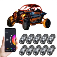Kit d'éclairage LED RGB 12V 3W pour voiture, éclairage de fond de caisse et de jantes, 4/6/8/10/12/14 modules, contrôle par application, IP68, pour camion, VTT, UTV, SUV