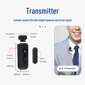 BG-141/142U Microphone professionnel Mini Ultra haute fréquence sans fil Lavalier caméra Microphone téléphonique pour conférence WiFi - Product Image 2