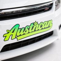 Lettrage personnalisé autocollant fluorescent étanche logo autocollants vinyle impression découpé Logo aimant voiture transfert pare-chocs autocollants