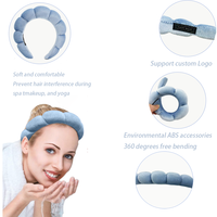 IFOND Ensemble bandeau tressé nuage uni et bracelet imprimé léopard pour femme, idéal pour le quotidien et les soins de beauté