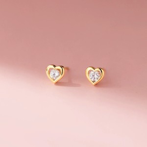 Bijoux de mode en <span class=keywords><strong>argent</strong></span> sterling 925, petites boucles <span class=keywords><strong>d</strong></span>'oreilles en zircon en forme de cœur pour filles, jolies boucles <span class=keywords><strong>d</strong></span>'oreilles pour enfants, bijoux de perçage, vente en gros - Product Image 4