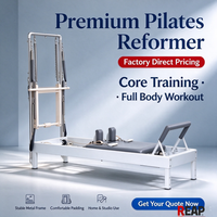 Reformer Pilates Classique en Aluminium avec Demi-Tourneuse, Machine d'Entraînement Complet du Corps Tout-en-un pour Studio et Rééducation