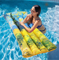 Grand matelas gonflable portatif personnalisable de piscine de coussin de flottement de lit d'eau de PVC matelas gonflable personnalisable de piscine