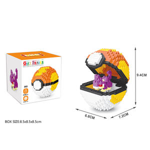 Venta caliente dibujos animados Poke <span class=keywords><strong>Pika</strong></span> Bulbasaur Gengar figuras ensambladas bloques de construcción Mini muñecas hechas a mano niños juguetes de bloques de construcción - Product Image 3