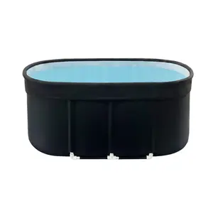 ICEGALAX Folding Bathtub Portable Ice Tub Easy Fold Cold Bath Tub Hot Tub