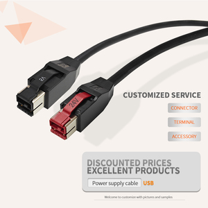 Cavo USB alimentato da 24V/12V a 5V per sistema POS Scanner di codici a barre stampante ad alta corrente - Product Image 2