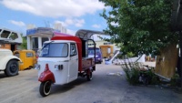 Truk Makanan Kecil Laris Manis Dijual Dengan Dapur Lengkap, Trailer Makanan, Tuk Tuk Kopi, Gerobak Makanan Roda Tiga Piaggio Ape