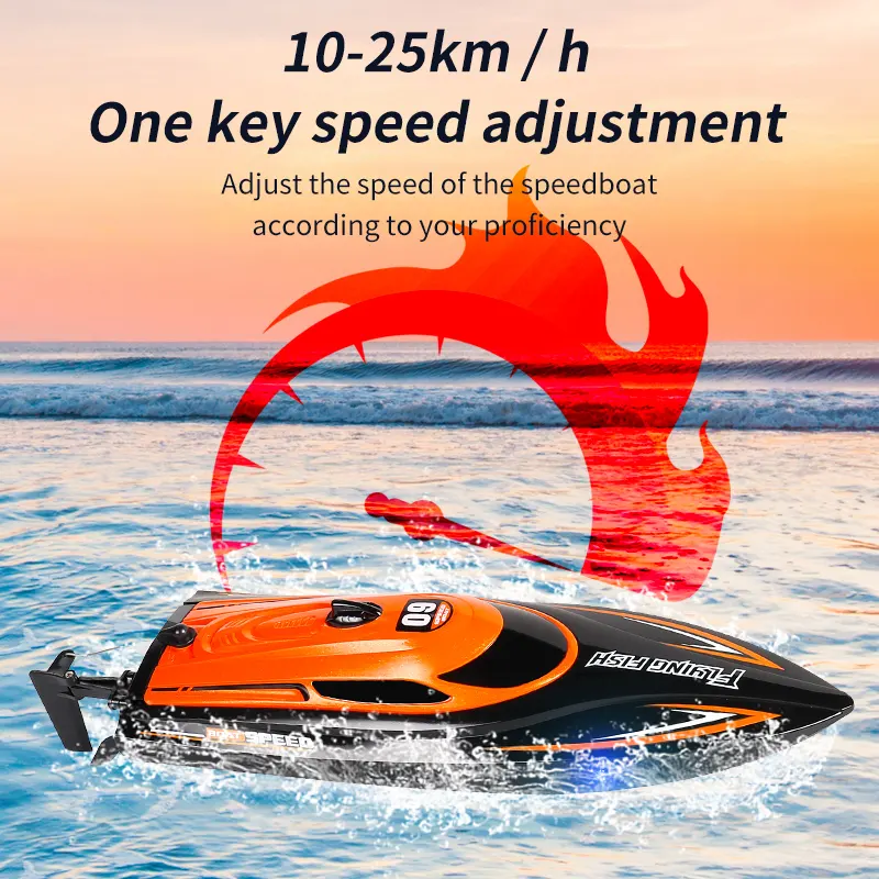 2.4G Simulation Remote Control Boat Kids Water Toys No.8 Automatic Demonstration Electric RC Boat For Swimming Pool Best Gift