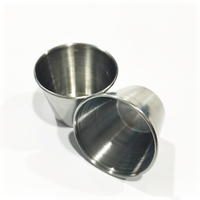 Récipient à sauce en acier inoxydable au design moderne de 1.5oz tasse à condiments en métal de qualité alimentaire pour thé et café