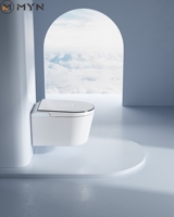 Haut de gamme blanc mur accroché en céramique intelligent électrique intelligent Toilette Wc automatique salle de bain toilette murale
