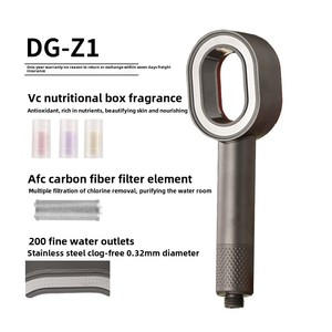 Pommeau de douche à main de beauté filtrée par exportation transfrontalière purificateur d'<span class=keywords><strong>eau</strong></span> booster de déchloration au charbon actif <span class=keywords><strong>pour</strong></span> salles de bain - Product Image 6