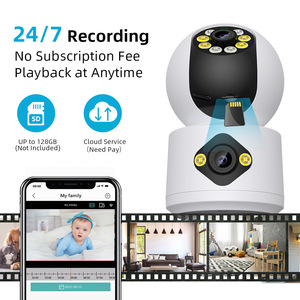 Cámara de teléfono para bebé interior Lente dual 6MP HD Pantalla dual Detección de movimiento Alarma de Voz bidireccional Cámara de seguridad para el hogar - Product Image 6