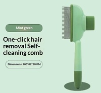 Brosse Éco-Responsable Anti-Puces pour Poils de Chat et Chien, Outil de Toilettage Multifonction à Dents Fines en Plastique pour Chats et Chiens, Utilisation Quotidienne