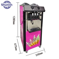 Machine à glace molle automatique professionnelle pour cafés et foyers, idéale pour la préparation de glaces au chocolat au lait