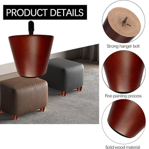 Ensemble <span class=keywords><strong>de</strong></span> <span class=keywords><strong>4</strong></span> <span class=keywords><strong>pieds</strong></span> en bois, <span class=keywords><strong>pieds</strong></span> <span class=keywords><strong>de</strong></span> remplacement ronds en bois massif adaptés aux canapés, commodes, ottomanes, armoires, <span class=keywords><strong>chaises</strong></span>, à visser - Product Image 3