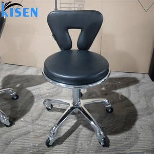 Tabouret de salon professionnel Kisen avec dossier, réglage hydraulique de la hauteur, roulettes pivotantes, robuste, pour salon, hôtel - Product Image 1