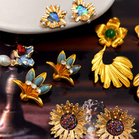Pendientes de Cobre de Diseño Divertido y Elegante, Material Premium, Venta al por Mayor de Fábrica, Brincos Geométricos de Moda