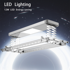 Séchoir Électrique Pliable Intelligent Automatique avec Télécommande et Éclairage LED pour Balcon Intérieur/Extérieur en Aluminium - Product Image 4