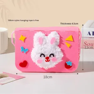 Scuola materna bambini giorno regalo fai da te cartone animato ragazzi ragazze giocattolo educativo materiale Kit per l'artigianato per cucire giocattoli di tessitura per - Product Image 2