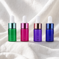 Livraison rapide, flacons compte-gouttes en verre coloré en gros pour huiles essentielles, échantillons de parfum