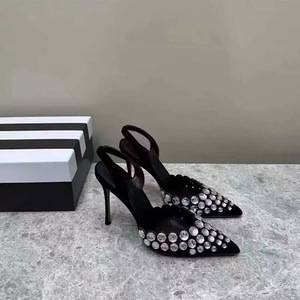 2026 Summer New Style Outdoor Patent Leather Slip-On Stiletto <b>Heeled</b> Sexy Pointed <b>Toe</b> Sandals - Product Image 4