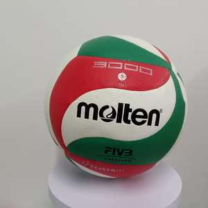 Balón de Voleibol Personalizado de Tacto Suave, Tamaño Oficial 5, Cosido a Máquina, con Logotipo de Voleibol - Product Image 1
