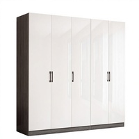 Armoire de rangement moderne en bambou, style minimaliste, personnalisable, blanche, pour chambre à coucher, avec portes battantes, meuble de maison, vente en gros