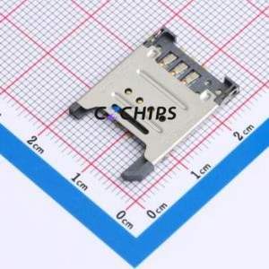 SIM5051-6-0-18-00-A SIM Card Connector Connector Flip Cover Type Mini SIM Card 1.85mm - Product Image 1