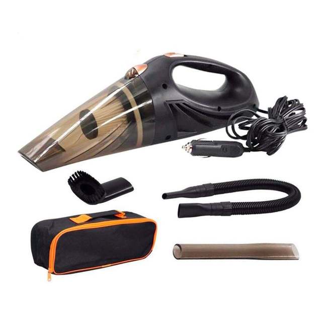 Portable Heavy-Duty Car Vacuum Cleaner with Battery Powered DC 12V Cigarette Lighter Plug Handheld