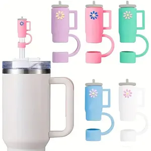 10mm mignon Silicone dessin animé paille conseils couvercles couvre capuchon breloques anti-poussière boire réutilisable paille Topper pour gobelets tasse