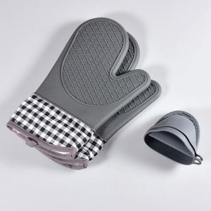 <b>Oven</b> Mitts and Kitchen <b>Glove</b> Sets Heat Resistant Silicone Heavy Duty Cooking <b>Gloves</b> and Mini Pinch <b>Oven</b> Mitt for Kitchen Baking - Product Image 6