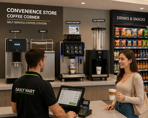 Machine à café commerciale du grain à la tasse pour les magasins de détail et les entreprises de café en libre-service - Product Image 1