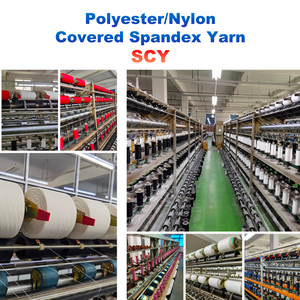 Fil élastique haute densité, vente directe usine, teint en masse, 2070, nylon filé à cœur recouvert de spandex SCY pour la fabrication de chaussettes, le tissage et le tricotage - Product Image 4