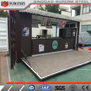Contenedor móvil de estructura de acero de instalación rápida, diseño económico, tienda al por menor para barra de café - Product Image 4