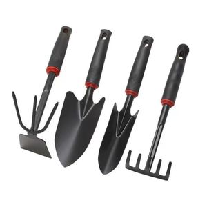 Ensemble d'outils <span class=keywords><strong>de</strong></span> matériel <span class=keywords><strong>de</strong></span> jardinage robustes en acier au carbone <span class=keywords><strong>pelle</strong></span> râteau poignée en caoutchouc 4 pièces bricolage Grade plantation outils <span class=keywords><strong>de</strong></span> fleurs pour creuser - Product Image 4
