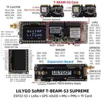 Module de communication sans fil LILYGO Meshtastic T Beam S UPREME ESP32 S3 SX1262 GPS 433 868 915 920MHz GGDX