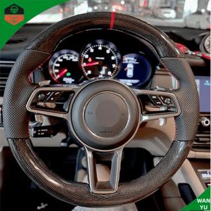 Volante Personalizado de Fibra de Carbono y Cuero para Modelos <span class=keywords><strong>Porsche</strong></span> Panamera 970/971 y Cayman - Diseño Deportivo - Product Image 3