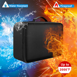 Xách Tay Bền Chống Cháy Silicone Tráng Vải Tiền Tài Liệu Tập Tin Túi Xách Không Thấm Nước Lưu Trữ An Toàn Tiền Mặt Pháp Lý Tài Liệu - Product Image 2