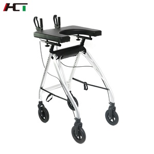 Outdoor Medical Rehabilitation Aluminum Frame Upright Walker 4 Wheels Rolling <strong>Rollator</strong> for Seniors - Product Image 4